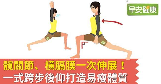 髖關節、橫膈膜一次伸展！一式跨步後仰打造易瘦體質