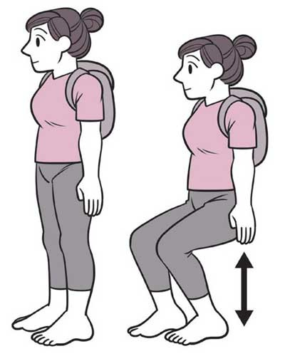 適合骨質疏鬆症患者的運動-負重屈膝半蹲