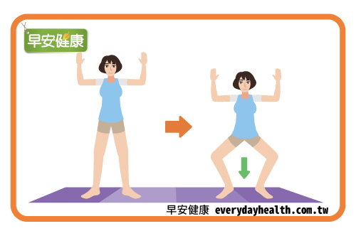 平衡深蹲：鍛鍊臀部、大腿肌肉、防止骨盆歪斜