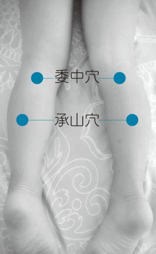 按摩委中穴、承山穴舒緩生長痛