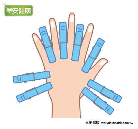 曬衣夾按摩穴道改善糖尿病