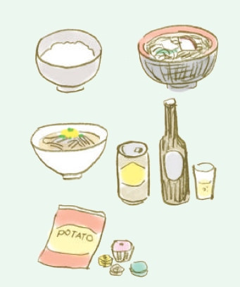 減肥時該避免的食物：白飯、烏龍麵、蕎麥麵、酒、甜點類、肥肉、油炸食品、含糖飲料 