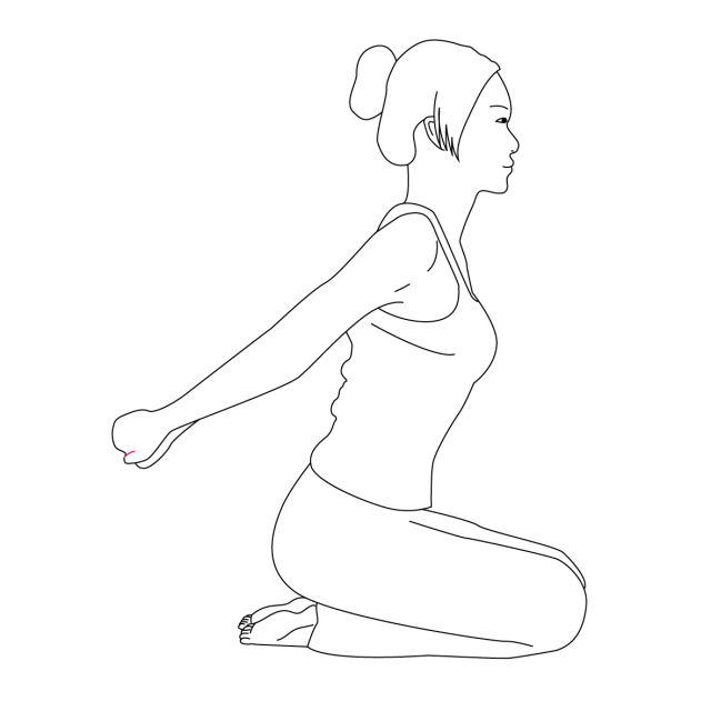 天線式瑜伽能伸展手腕到上手臂的肺經，有助於抒解肺氣的壓抑，抒通氣結。