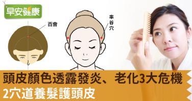 頭皮顏色透露發炎、老化3大危機！2穴道養髮護頭皮