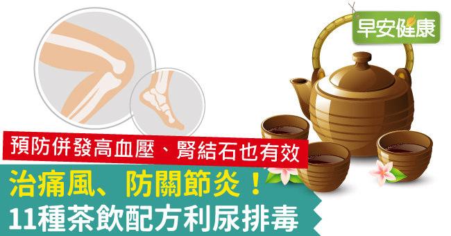 治痛風、防關節炎！11種茶飲配方利尿排毒