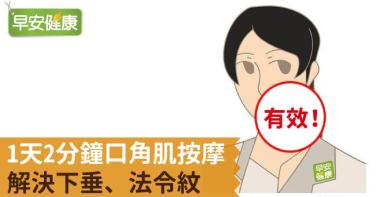 1天2分鐘口角肌按摩，解決下垂、法令紋