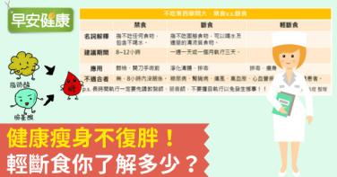 健康瘦身不復胖！輕斷食你了解多少？