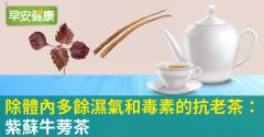 除體內多餘濕氣和毒素的抗老茶：紫蘇牛蒡茶