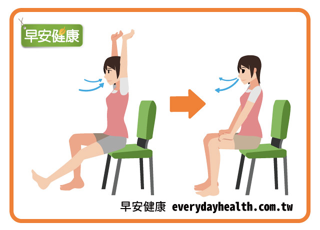 椅子太極抬腿舉手鍛鍊大腿肌預防膝蓋痛