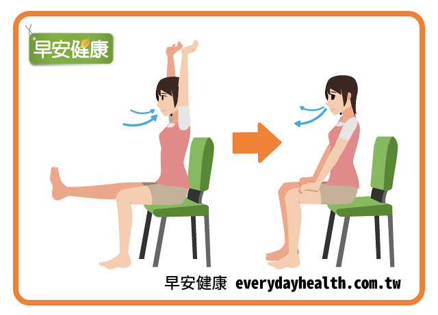 椅子太極抬腿舉手鍛鍊大腿肌預防膝蓋痛
