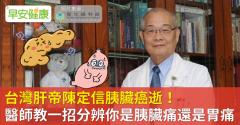 台灣肝帝陳定信胰臟癌逝！醫師教一招分辨你是胰臟痛還是胃痛