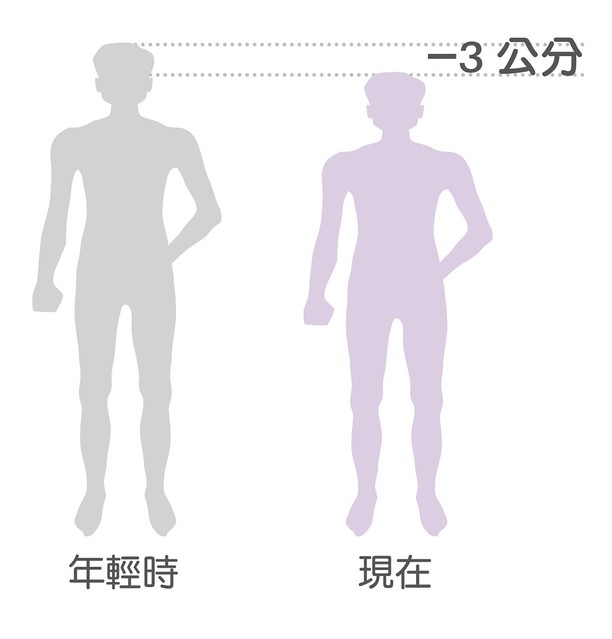 身高比年輕時矮3公分