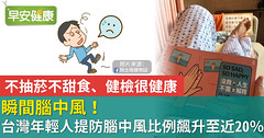 30歲網紅瞬間腦中風！台灣年輕人提防腦中風比例飆升至近20％