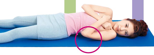有的人身體在左右轉動時，手肘無法碰到床面，甚至轉不到一半的角度。