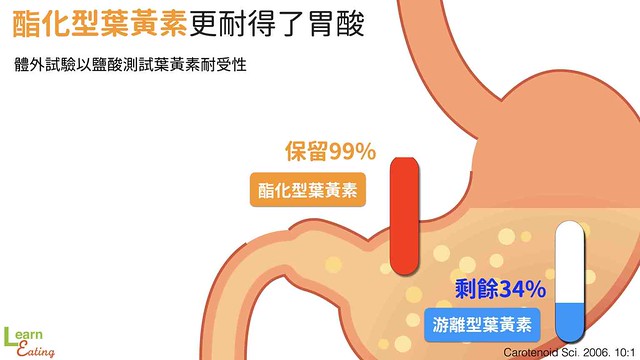 酯化型葉黃素更耐得了胃酸