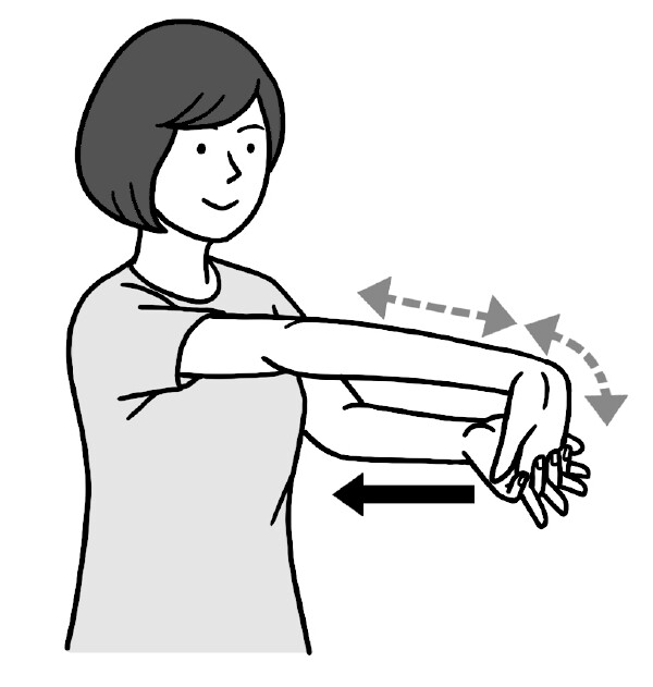 前臂按摩：伸展手腕內側