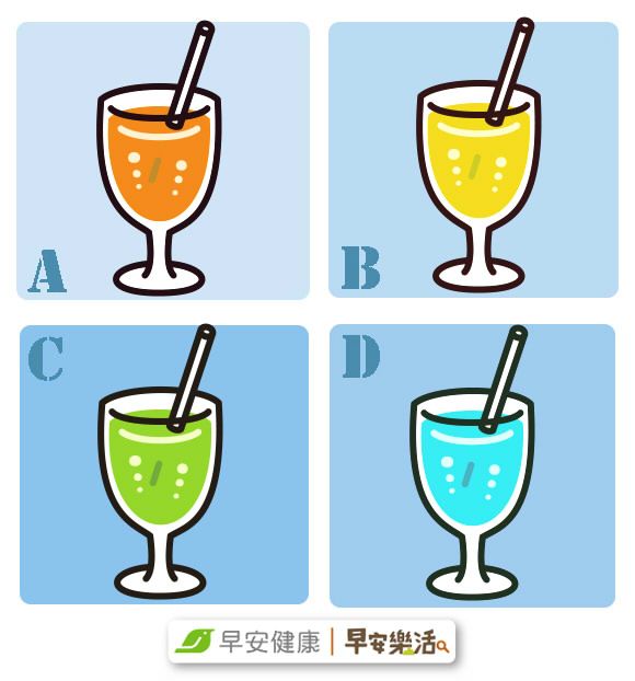 哪杯飲料最能幫你解渴？從下面四張圖選出你的答案