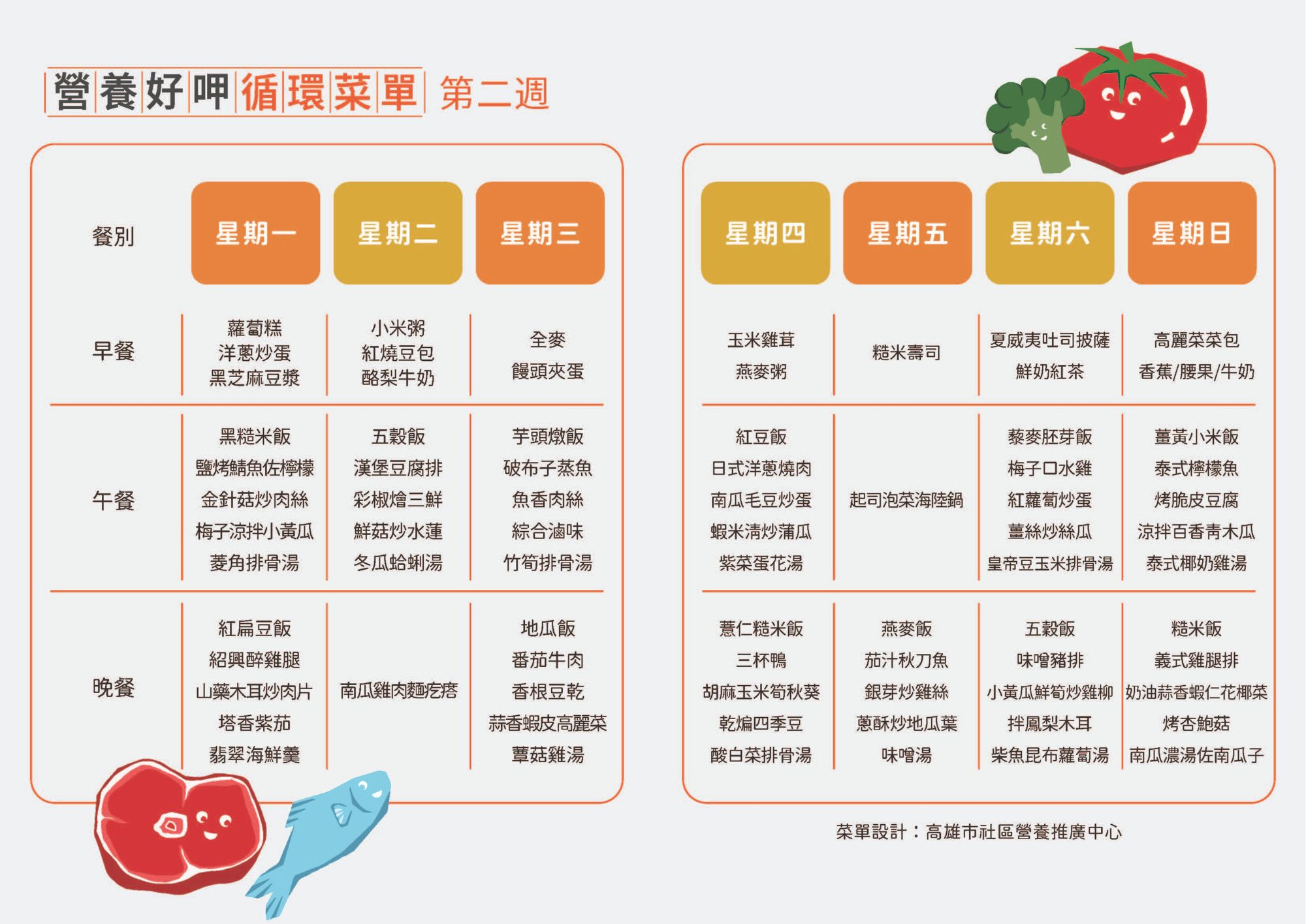 佳格 以愛樂活樂齡族循環菜單