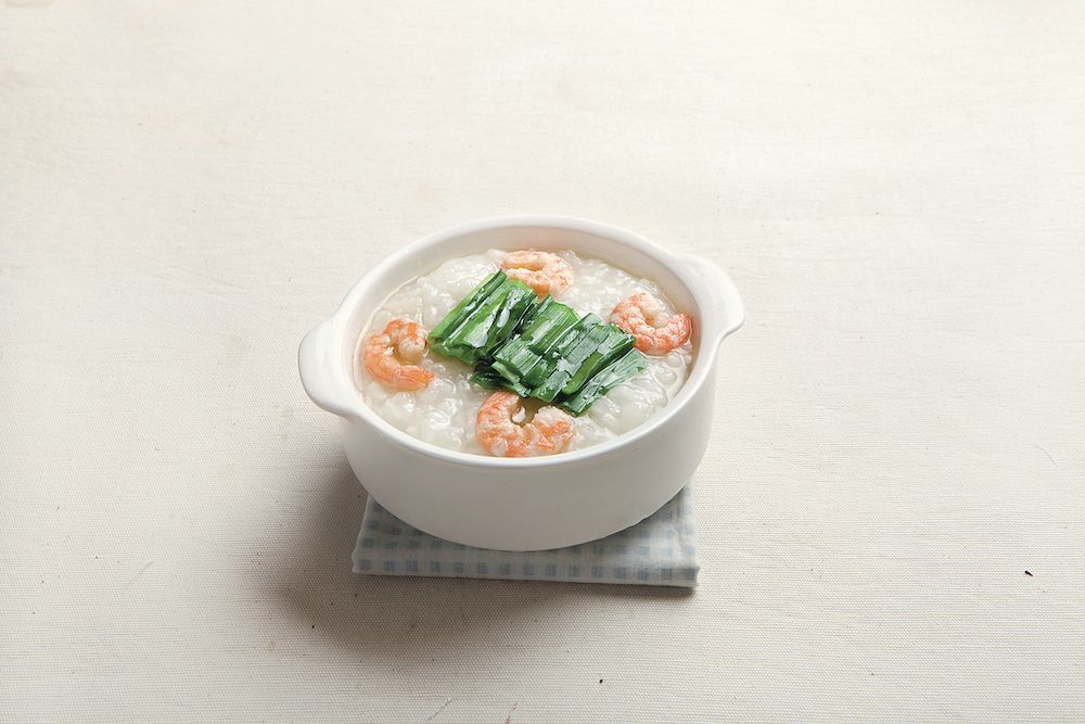 鮮蝦韭菜粥