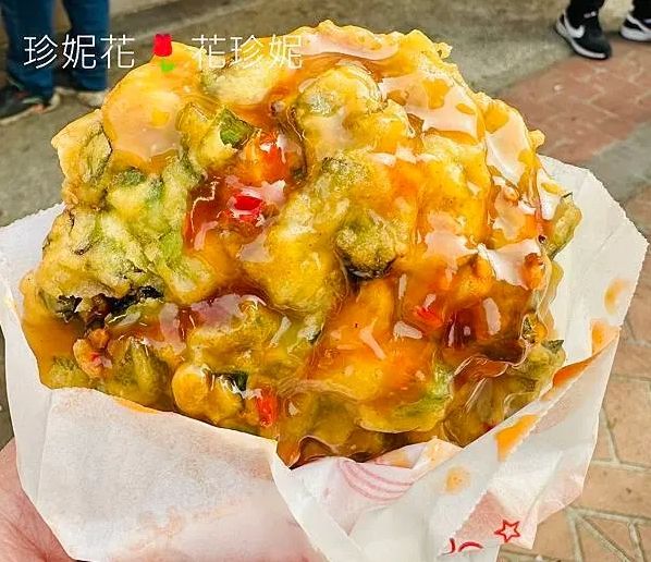 白沙屯拱天宮媽祖附近美食-白沙屯廟口蚵嗲