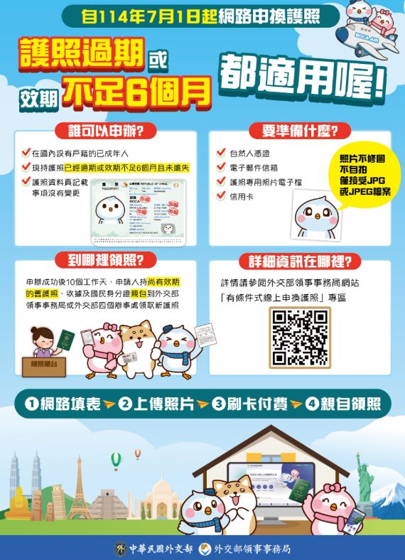 有條件式線上申換護照