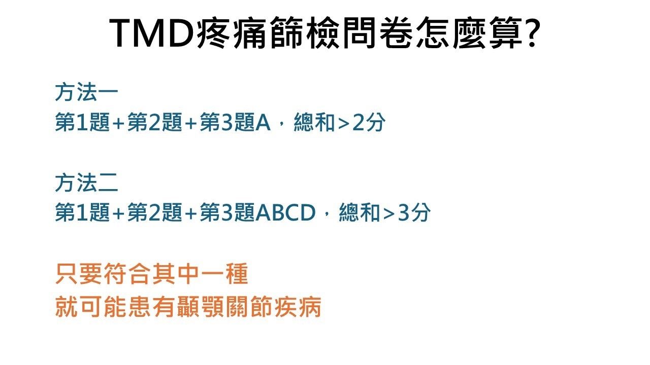 臺北市立聯合醫院_TMD疼痛篩檢問卷(周暉哲醫師)2