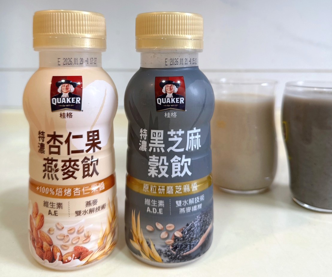 桂格特濃杏仁果燕麥飲+特濃黑芝麻穀飲