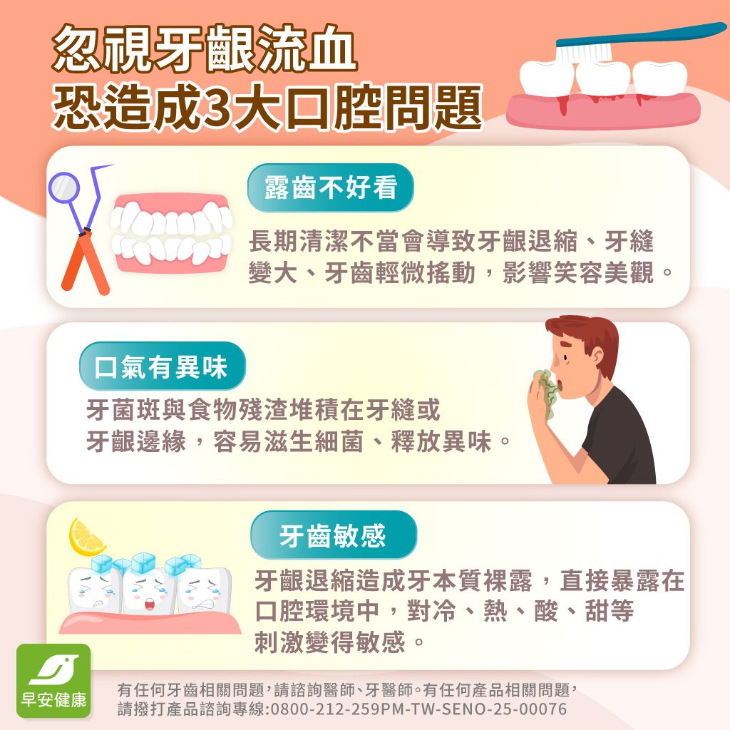 忽視牙齦流血可能引起一連串的口腔問題