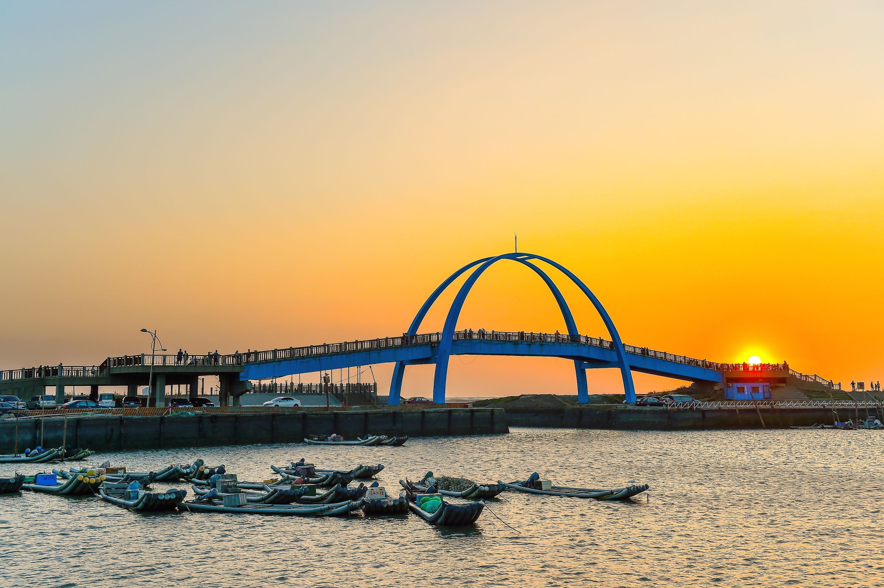 夕陽景點彰化王功漁港