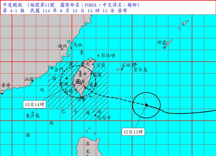 楊柳颱風最新動態