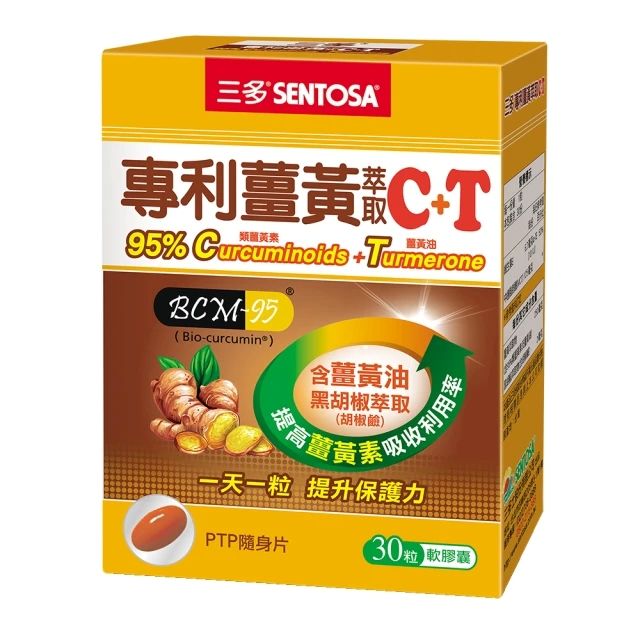 三多 專利薑黃萃取C+T軟膠囊