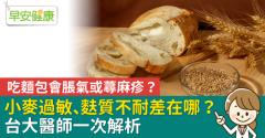 吃麵包會脹氣或蕁麻疹？小麥過敏、麩質不耐差在哪，台大醫師一次解析
