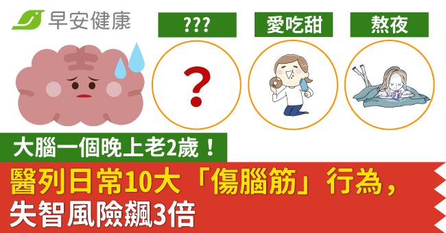 大腦一個晚上老2歲！醫列日常10大「傷腦筋...