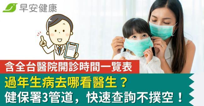 過年要去哪裡看醫生？3管道查詢看診不撲空【2025春節全台重點醫院急診門診一覽】