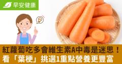 紅蘿蔔吃多會維生素A中毒是迷思！看「葉梗」挑選1重點營養更豐富