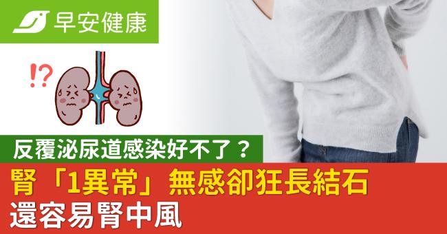 反覆泌尿道感染好不了？腎「1異常」無感卻狂長結石還容易腎中風