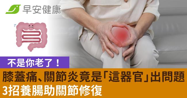 不是你老了!膝蓋痛、關節炎竟是「這器官」出問題,3招養腸助關節修復